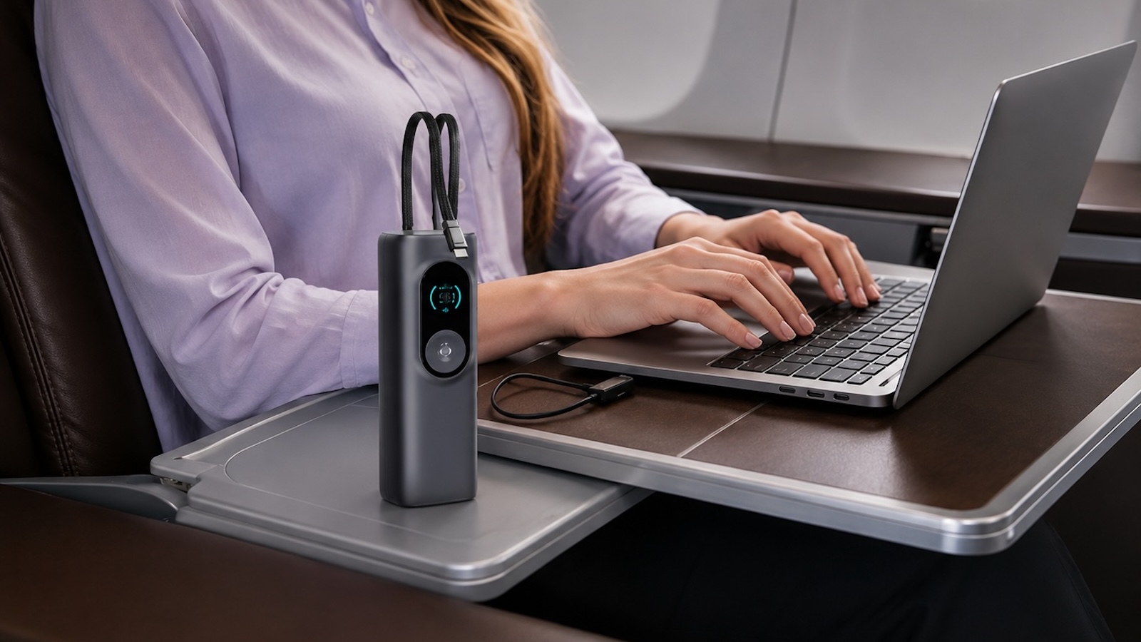 AMPSOS 5-in-1 25,000mAh Charging Hub with Solar Boost